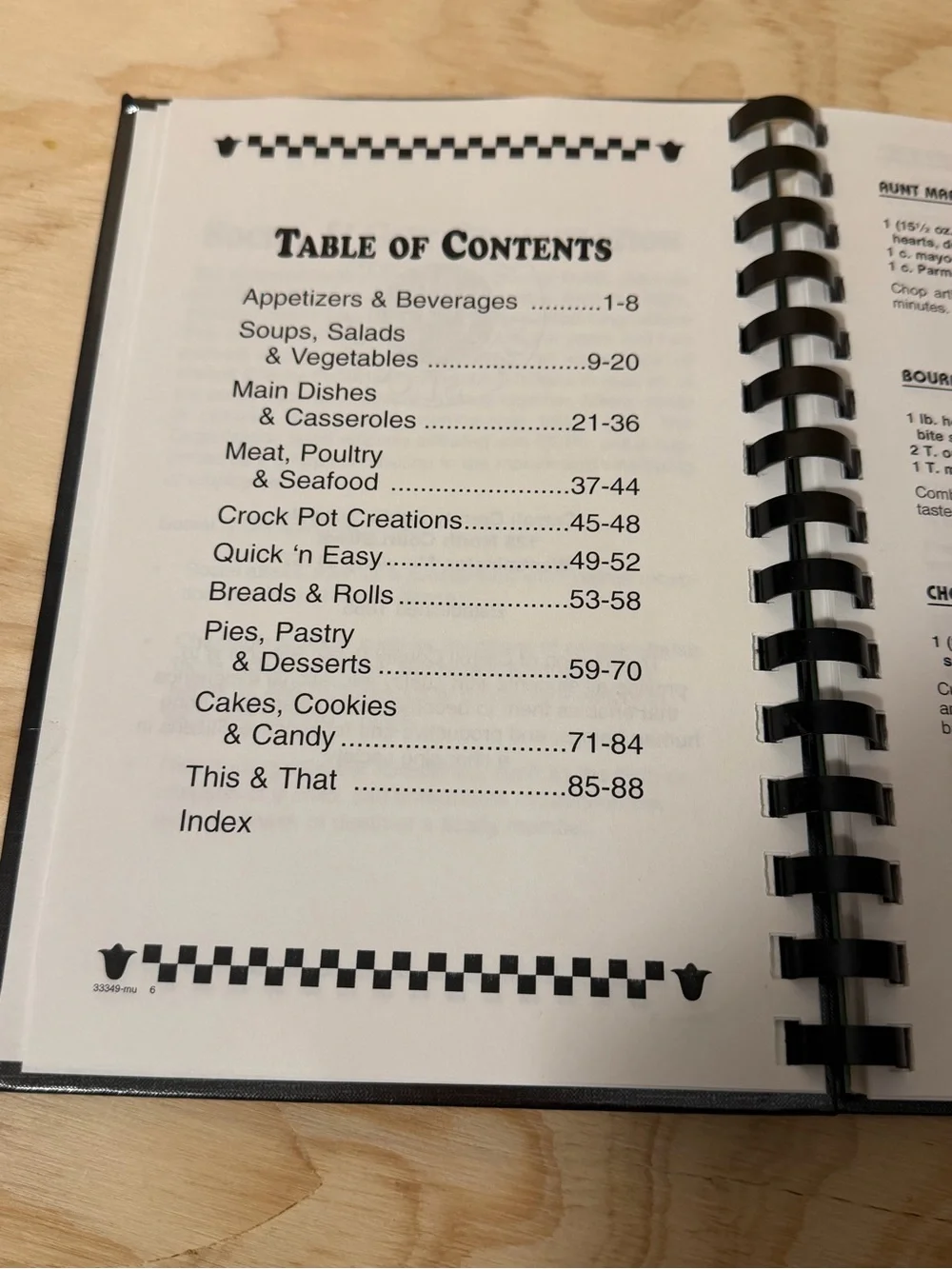 Spiral-Bound Recipe Cookbook -